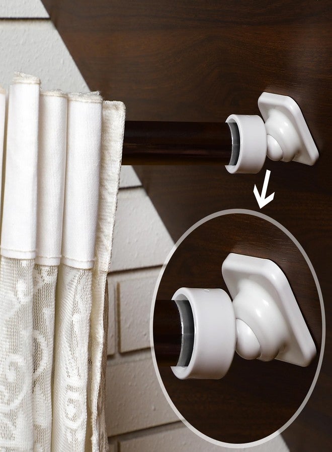 Newtay 2 Sets Angled Shower Rod Mount for Sloped Walls Angled Wall Bracket for 25 mm Shower Bar Low Cost Solution - Image 2