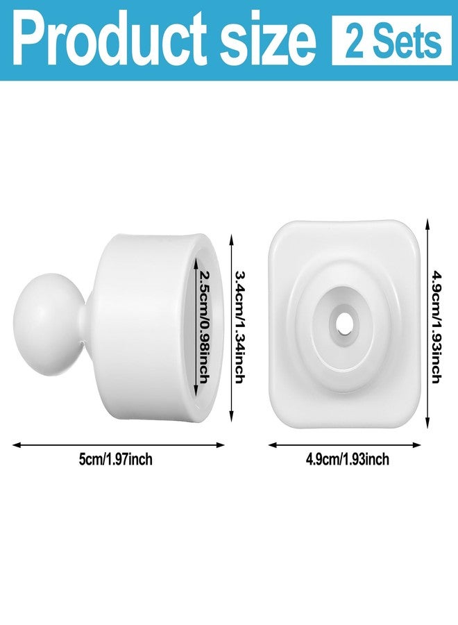 Newtay 2 Sets Angled Shower Rod Mount for Sloped Walls Angled Wall Bracket for 25 mm Shower Bar Low Cost Solution - Image 4