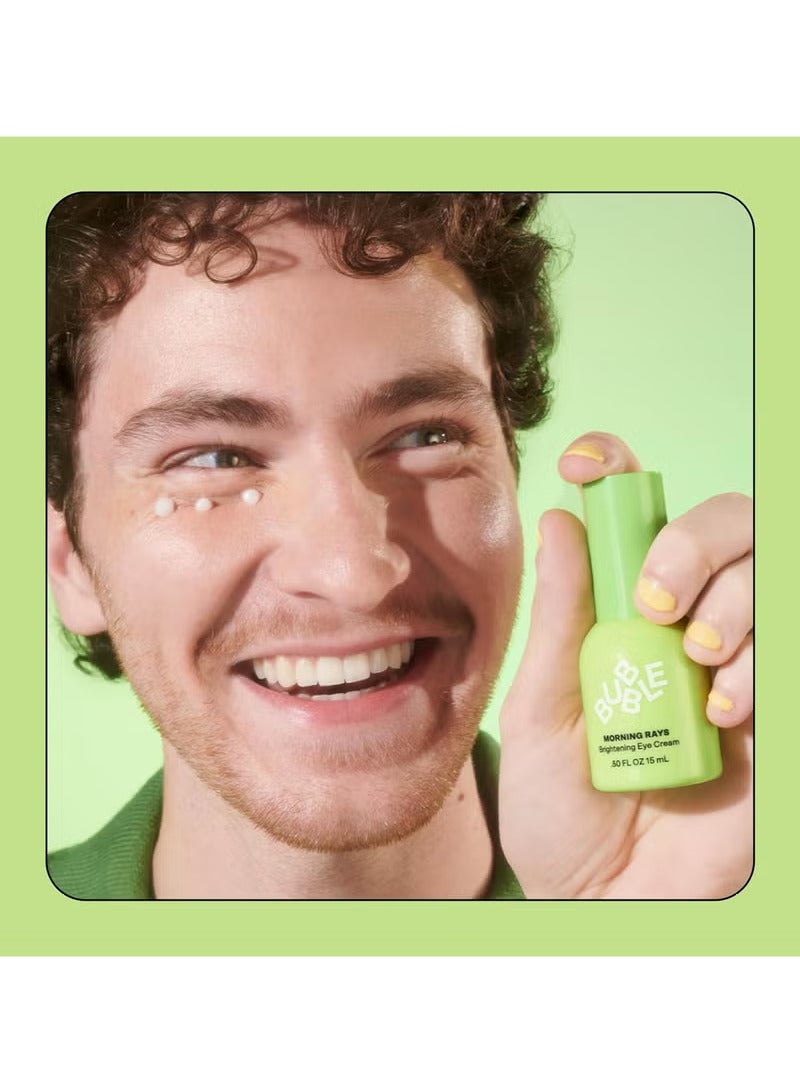 Bubble Skincare Morning Rays Brightening Eye Cream - Vitamin C Under Eye Cream for Dark Circles & Puffiness - Enriched with Green Tea Extract to Calm, Protect & Soothe Skin (15ml)  - Image 2