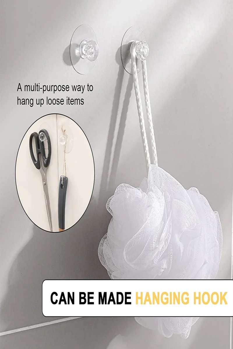 Safestore Transparent Crystal Headed 2-Piece Adhesive Handle Cupboard Drawer Handle Handle Hanger
