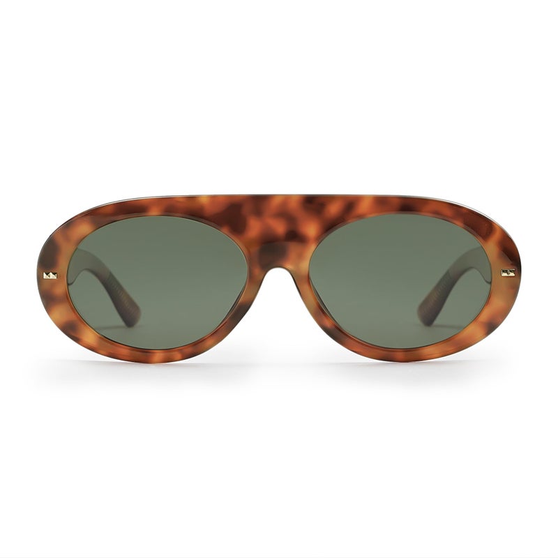 SOJOS Trendy Flat Top Polarized Sunglasses for Women Men Retro Chunky Frame Oval Lens Sun Glasses SJ2279 - Image 3