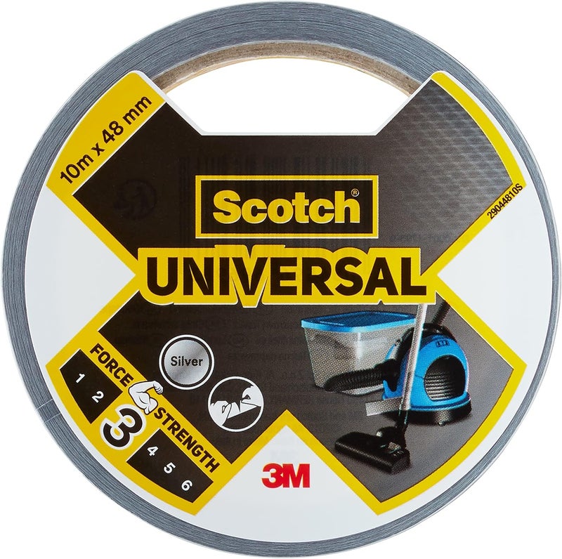 Scotch  Universal Duct Tape Repair Canvas 48Mmx10M Silver Color For General Purpose Holds Quickly And Reliably For Everyday Repairs And Projects 1 Roll/Pack - Image 2