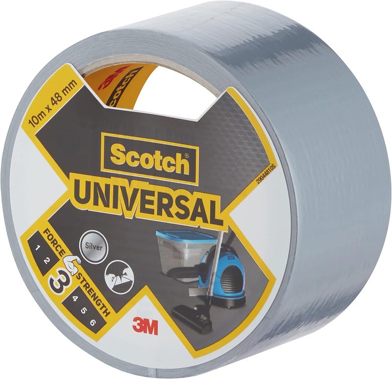 Scotch  Universal Duct Tape Repair Canvas 48Mmx10M Silver Color For General Purpose Holds Quickly And Reliably For Everyday Repairs And Projects 1 Roll/Pack - Image 3