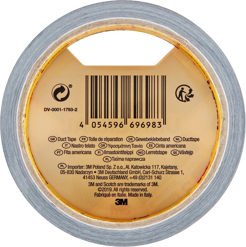 Scotch  Universal Duct Tape Repair Canvas 48Mmx10M Silver Color For General Purpose Holds Quickly And Reliably For Everyday Repairs And Projects 1 Roll/Pack - Image 4