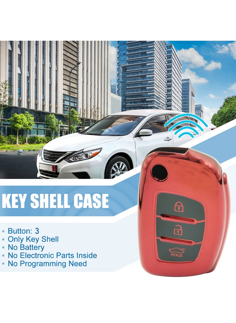 ماركة غير محددة - حافظة مفتاح لجهاز التحكم عن بعد لسيارة Hyundai Accent - غطاء مفتاح بـ 3 أزرار، تغطية كاملة للأزرار 360 درجة، مقاوم للصدمات، خفيف الوزن، مناسب تمامًا - Image 1