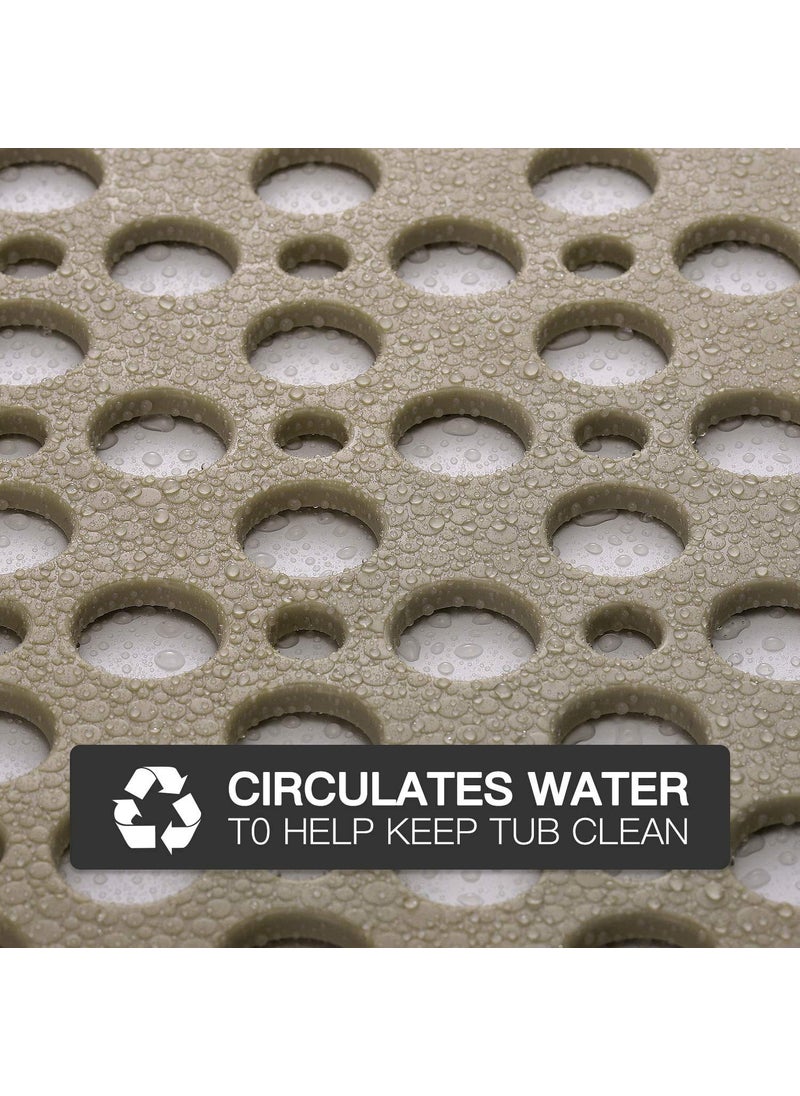 Lifekrafts Lifekrafts Non-Slip Extra Soft Eco Friendly Anti Bacterial Machine Washable Hole Bath Mat - 75 x 43 cm (Brown, Pack of 1)  - Image 4