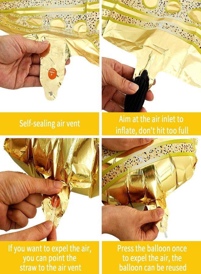 Vuzvuv 4 Pcs Crown Balloons 24 Inch Gold Crown Shaped Foil Mylar Balloons for Anniversary,Baby Shower,Wedding,Girls Birthday Decorations - Image 3