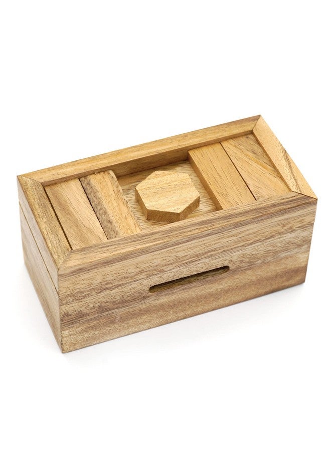 BSIRI Canopic Chest- Challenging Brain Teaser Wooden Box Mind Puzzles And Use As Money Box, Stash Box, Jewelry Box, 3D Puzzle Lock Box, Gift Card, Money Puzzle Box For Cash Gift - Image 1