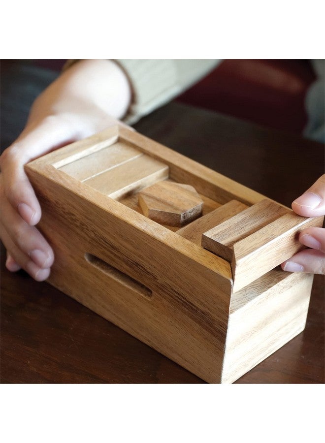 BSIRI Canopic Chest- Challenging Brain Teaser Wooden Box Mind Puzzles And Use As Money Box, Stash Box, Jewelry Box, 3D Puzzle Lock Box, Gift Card, Money Puzzle Box For Cash Gift - Image 4