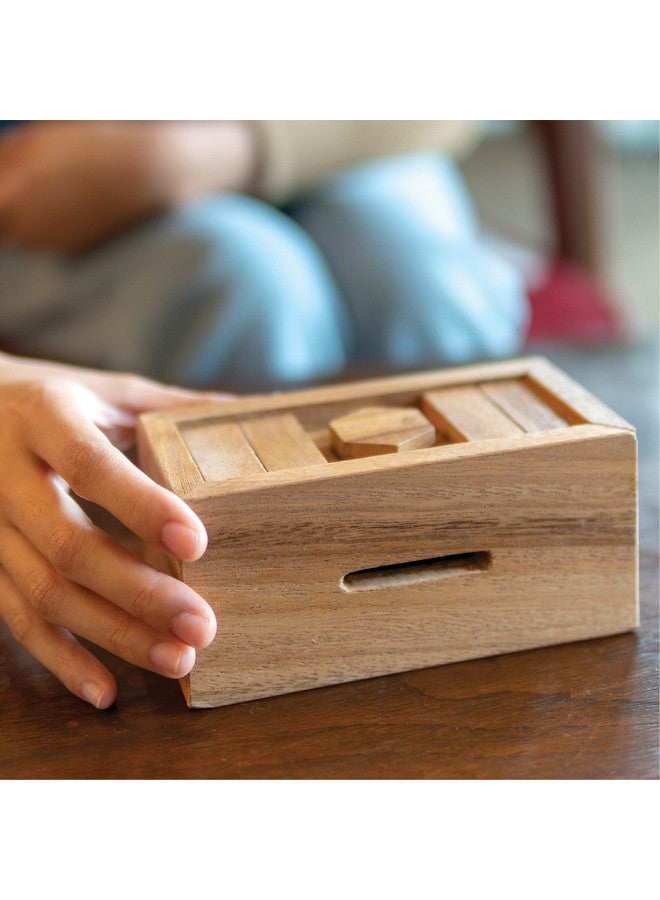 BSIRI Canopic Chest- Challenging Brain Teaser Wooden Box Mind Puzzles And Use As Money Box, Stash Box, Jewelry Box, 3D Puzzle Lock Box, Gift Card, Money Puzzle Box For Cash Gift - Image 5