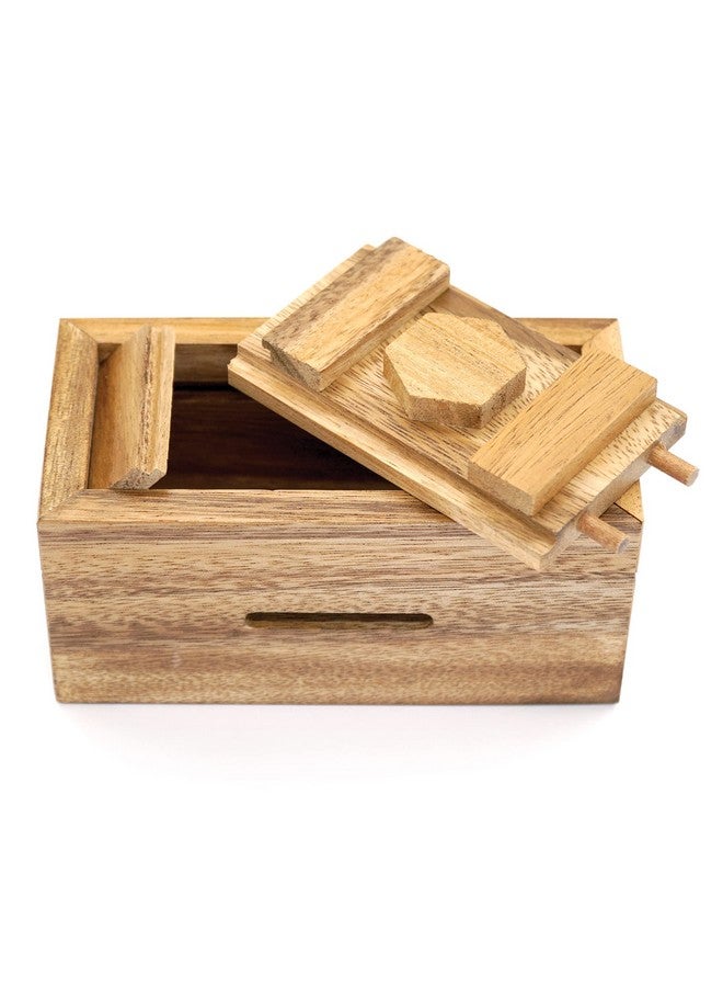BSIRI Canopic Chest- Challenging Brain Teaser Wooden Box Mind Puzzles And Use As Money Box, Stash Box, Jewelry Box, 3D Puzzle Lock Box, Gift Card, Money Puzzle Box For Cash Gift - Image 2