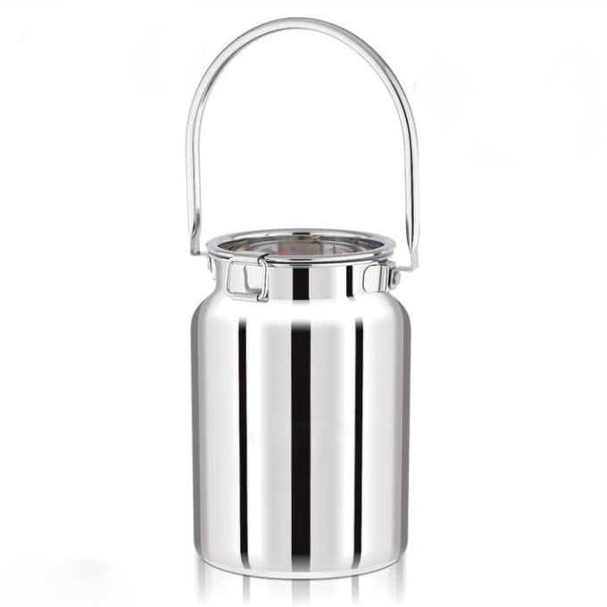 PRIME MULTI CAN AIR TIGHT LEAK PROOF STAINLESS STEEL STORAGE CAN USEABLE AS STEEL DABBA MILK GHEE OIL STORAGE ETC HEAVY JOINTLESS BODY INDUCTION COMPATIBLE 3LITER