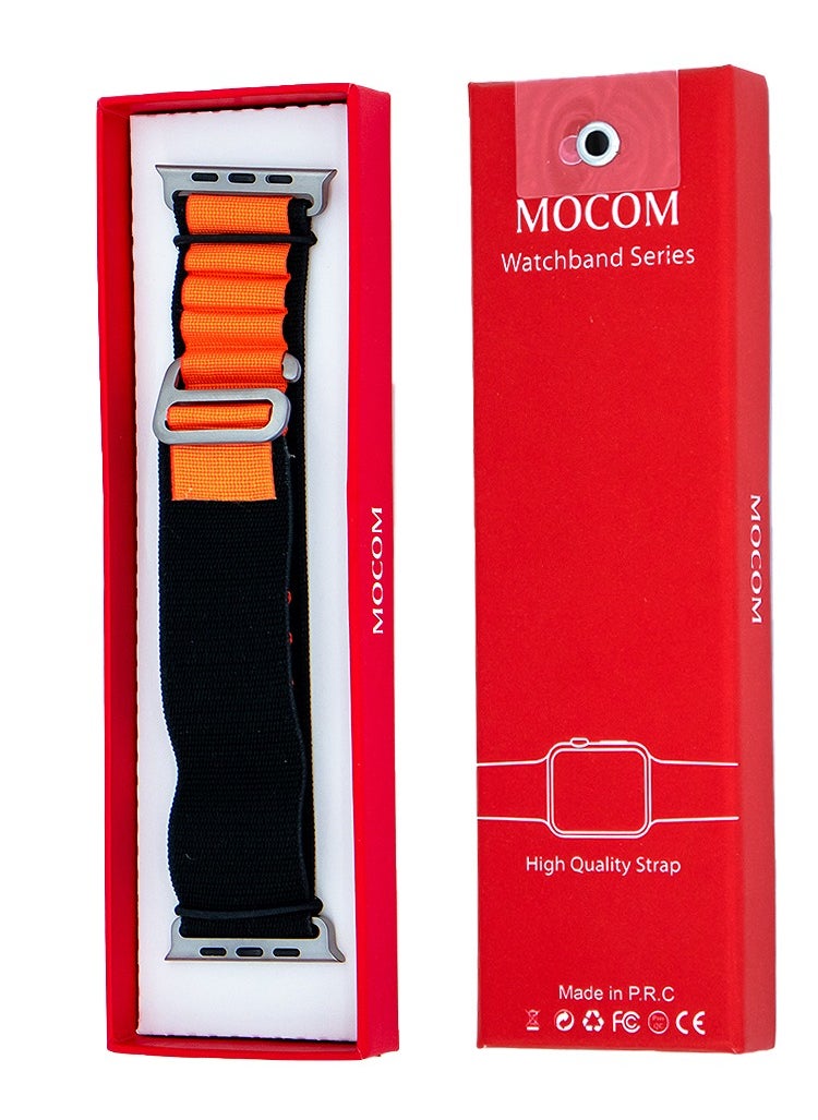 MOCOM - 49mm Watch Straps Alpine Loop Band For Apple Watch Mocom OrangeBlack - Image 1