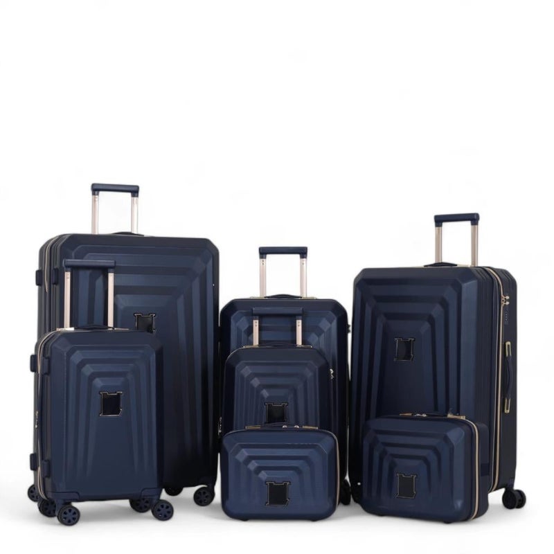 DIMA Travel bag set - 7 pieces, including 5 trolley bags and 2 makeup bags - with double covers - and an expansion zipper - Dima brand - Image 1