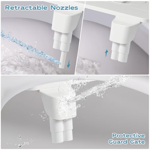 Shineforu Ultra-Slim Bidet Dual Mode Bidet Attachment for Toilet, Bidet Toilet Seat Attachment with Pressure Controls(Feminine/Posterior Wash),Easy to install Design Non-Electric Bidet - Image 3