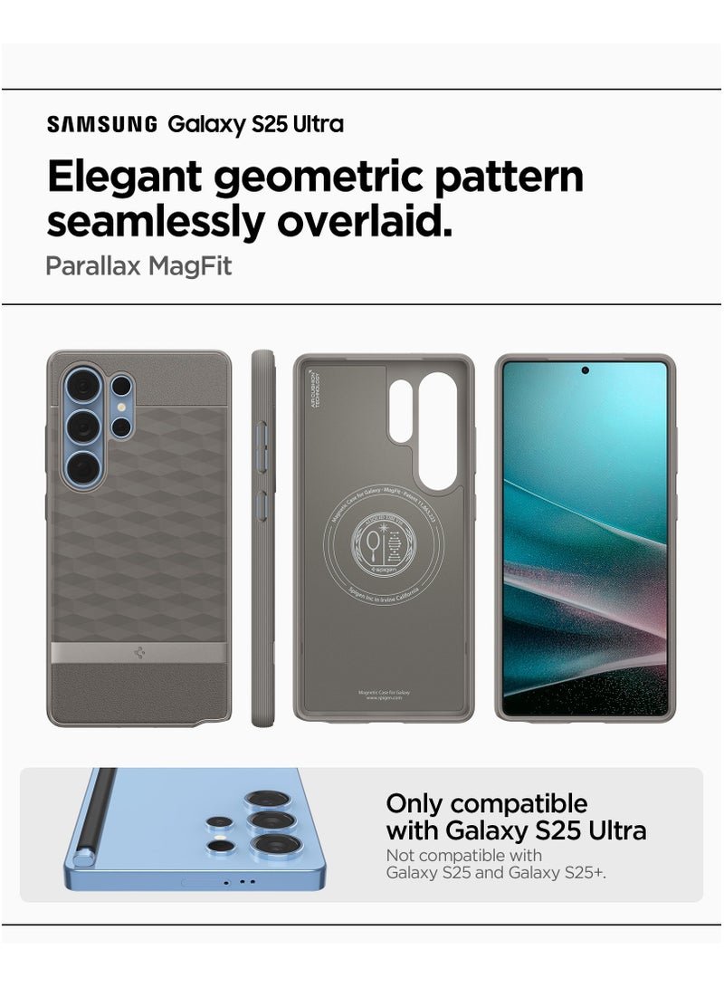 Spigen Parallax MagFit for Samsung Galaxy S25 ULTRA MagSafe Case Cover Mil Grade - Ash Gray  - Image 2