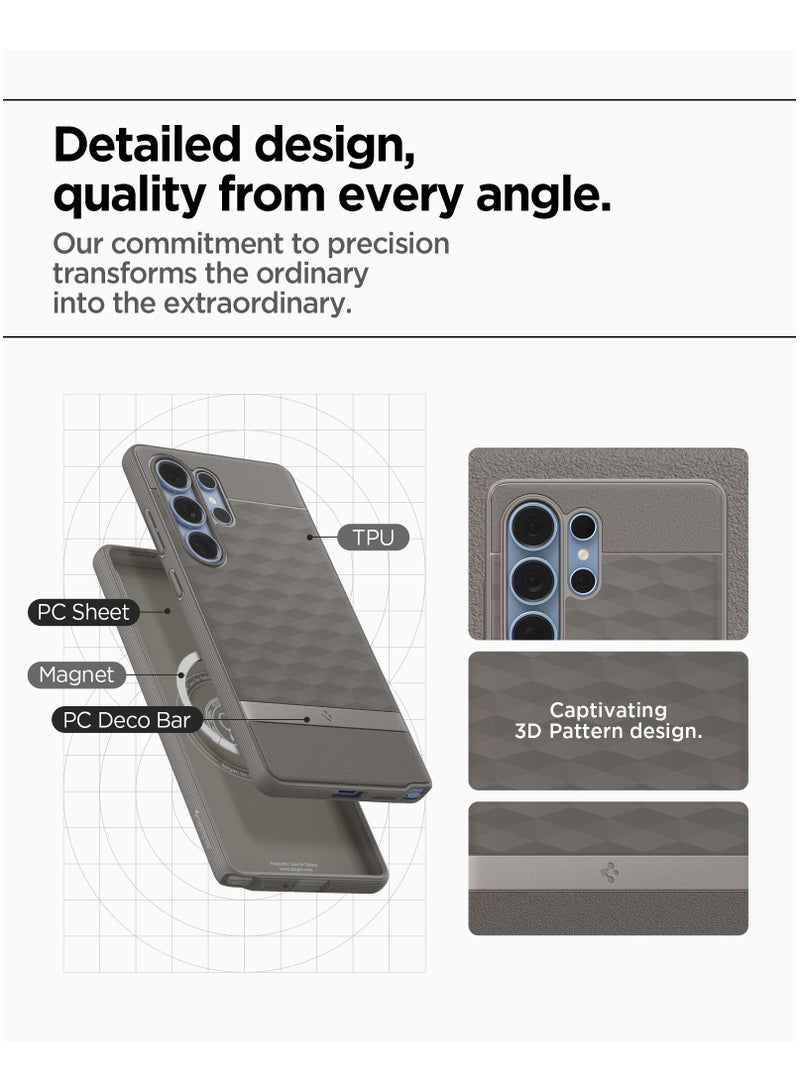 Spigen Parallax MagFit for Samsung Galaxy S25 ULTRA MagSafe Case Cover Mil Grade - Ash Gray  - Image 5