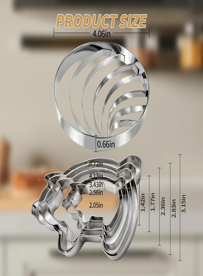 Creztail Stainless Steel Concha & Marranito Pastry Stamp Set - Traditional Mexican Baking Tools for Sweet Bread, Cookies, and Creative Pastries (2PCS) - Image 2