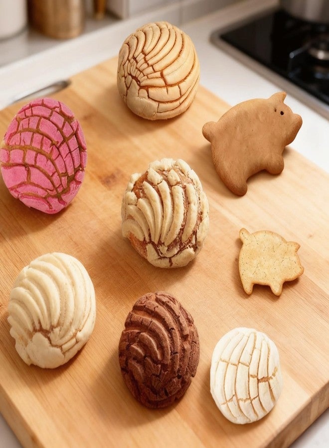 Creztail Stainless Steel Concha & Marranito Pastry Stamp Set - Traditional Mexican Baking Tools for Sweet Bread, Cookies, and Creative Pastries (2PCS) - Image 5