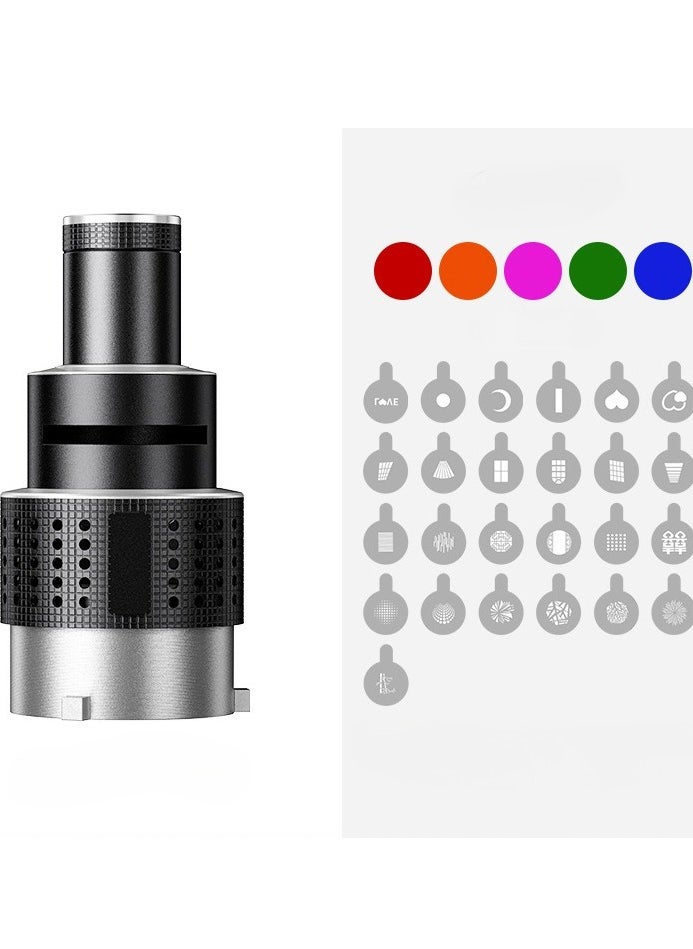 Generic - Flash Snoot Conical Lens, Video Artist Modelling Shape Photo Studio Light Kit, with Optical Spotlight Lens 35 Gobos - Image 1