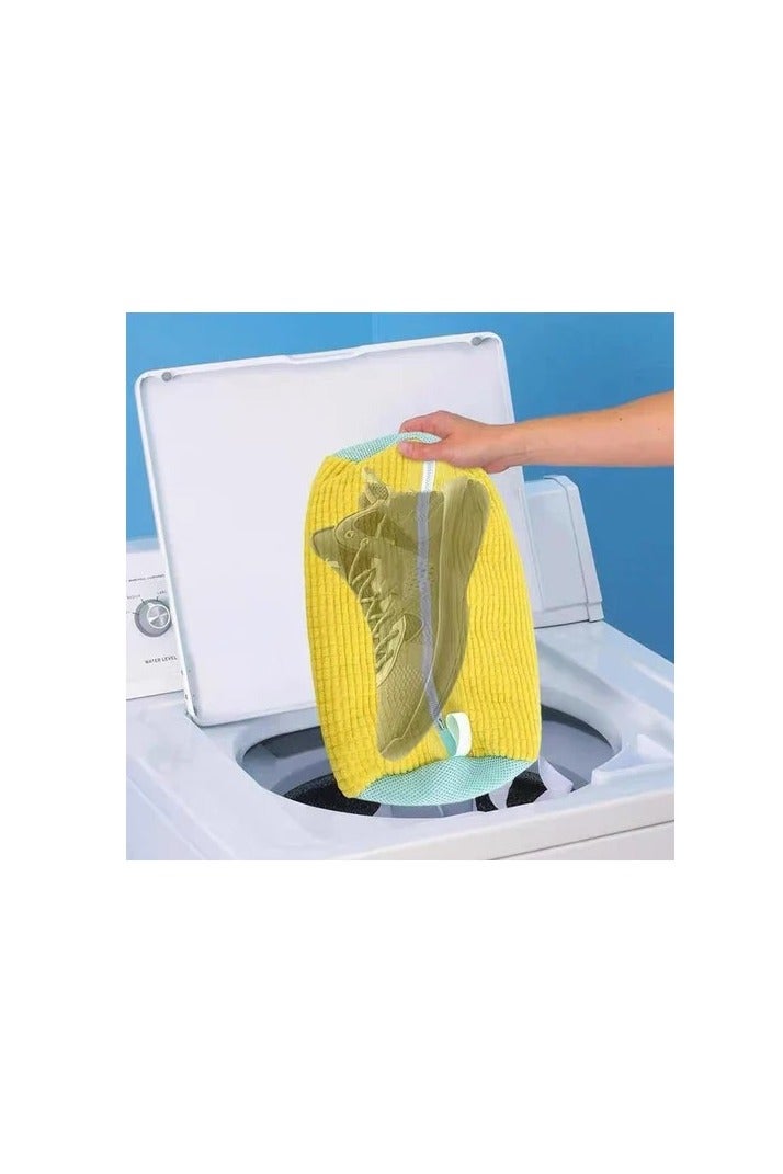 Earss Shoe Wash Bag for Washing Machine – Laundry Bag with Soft Protective Padding, Zipper Closure & Hanging Loop – Shoe Protector Pouch for Safe, No-Damage Cleaning – Fits Most Shoe Sizes  - Image 3