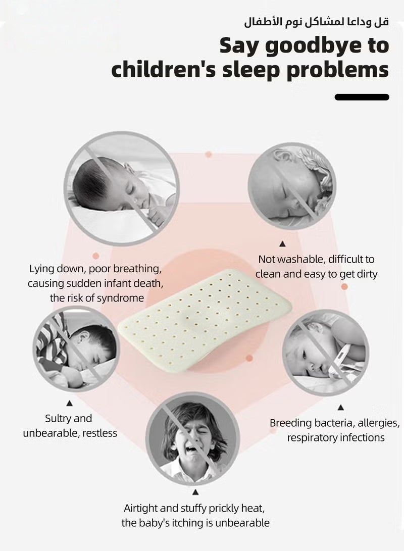 HOOKOR Baby Nursing Sleeping Pillows, Toddler Pillows for Sleeping, Kids Spine Protection Pillows, Soft Infant Pillows for Sleeping, Ergonomic Design, Especially for Children Aged 0-3 Years - Image 4