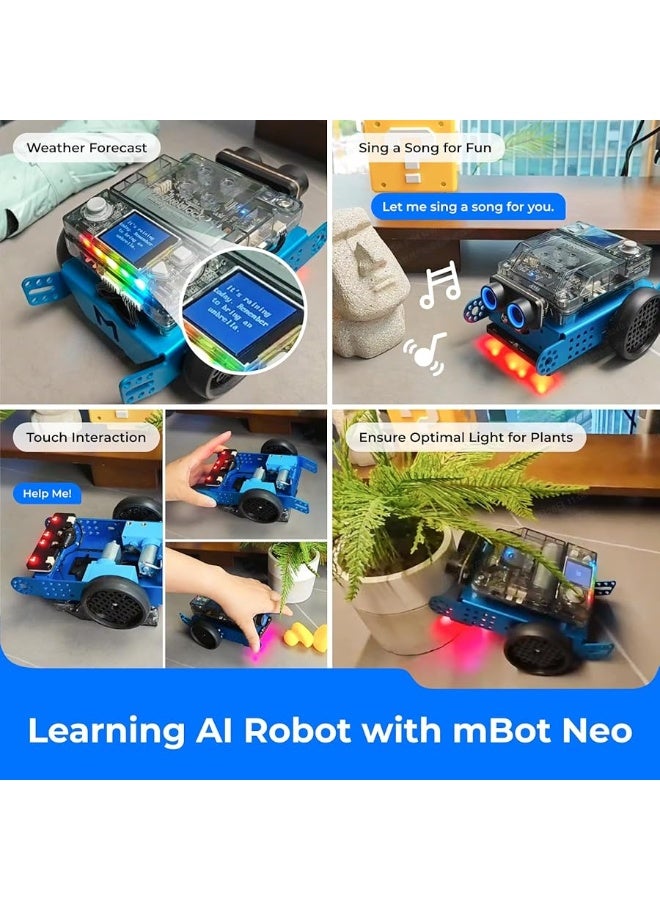 Makeblock روبوت البرمجة Makeblock mBot Neo للأطفال، روبوت التعلم والتعليم يدعم برمجة Scratch و Python، مجموعة الروبوتات للأطفال من عمر 8-12 وما فوق، بناء ألعاب الروبوت STEM هدايا للأولاد والبنات - Image 1