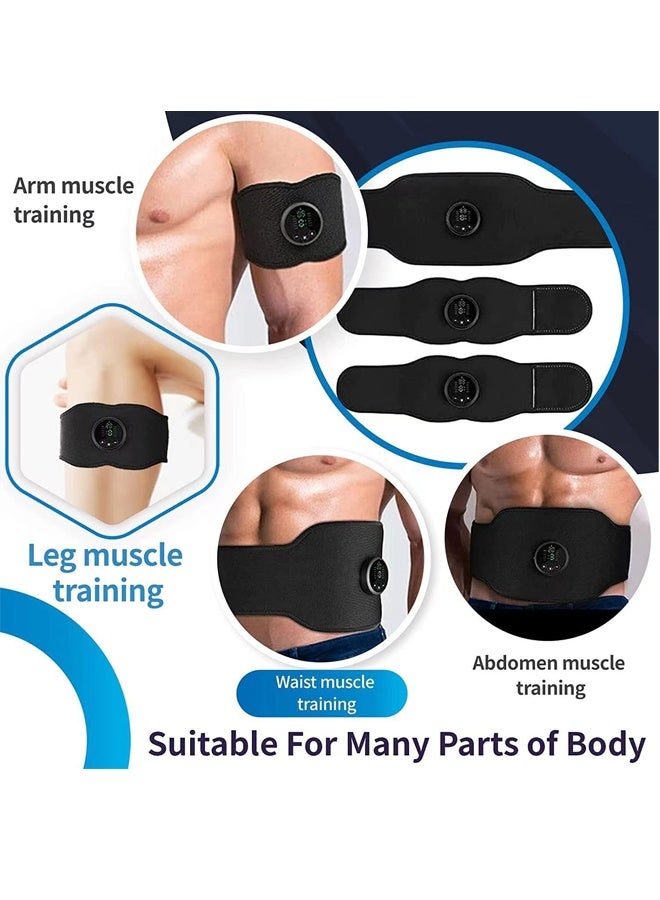Ab Trainer Belt, USB Rechargeable Portable Muscle Stimulator with 12 Modes 19 Intensity Levels, Wireless Body Fitness Belt for Abdominal Arm Leg Training, Muscle Relaxation for Office Sitting Fatigue Relief - Image 5