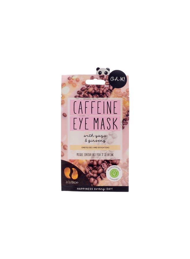 Oh K! Caffeine Under Eye Mask, De-Puffing & Brightening Eye Gel Pads for Puffy Eyes,  Cooling Eye Patches for Skin Firming, Hydrating & Anti-Aging, Enriched Vitamin C Eye Mask for Daily Use - Image 1