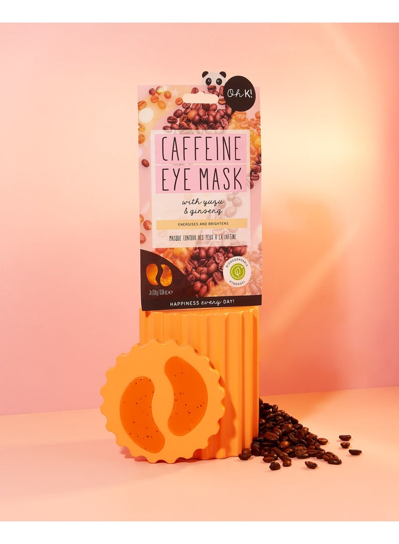 Oh K! Caffeine Under Eye Mask, De-Puffing & Brightening Eye Gel Pads for Puffy Eyes,  Cooling Eye Patches for Skin Firming, Hydrating & Anti-Aging, Enriched Vitamin C Eye Mask for Daily Use - Image 2
