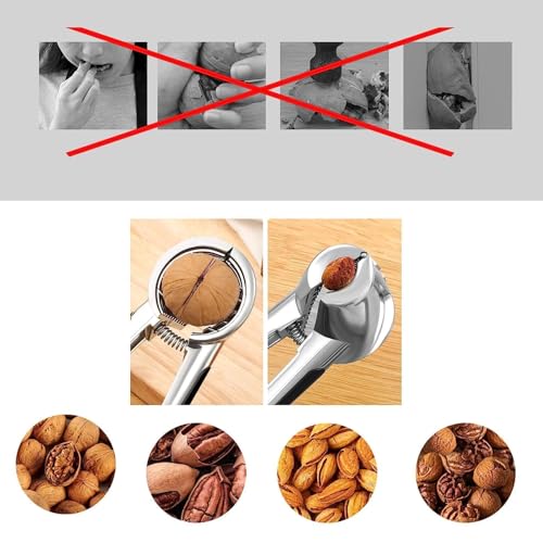 Bridge2shopping Nutcracker Heavy Duty Walnut Cracker Shell Remover, Aluminium - Image 3