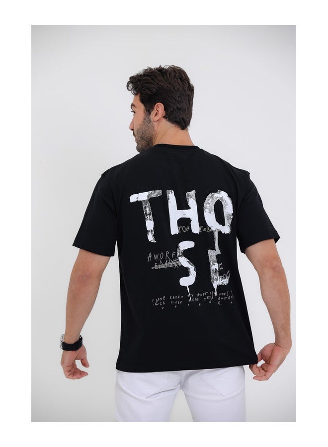 WHITE RABBIT "Bale Stunder" Printed Black T-Shirt - Image 3