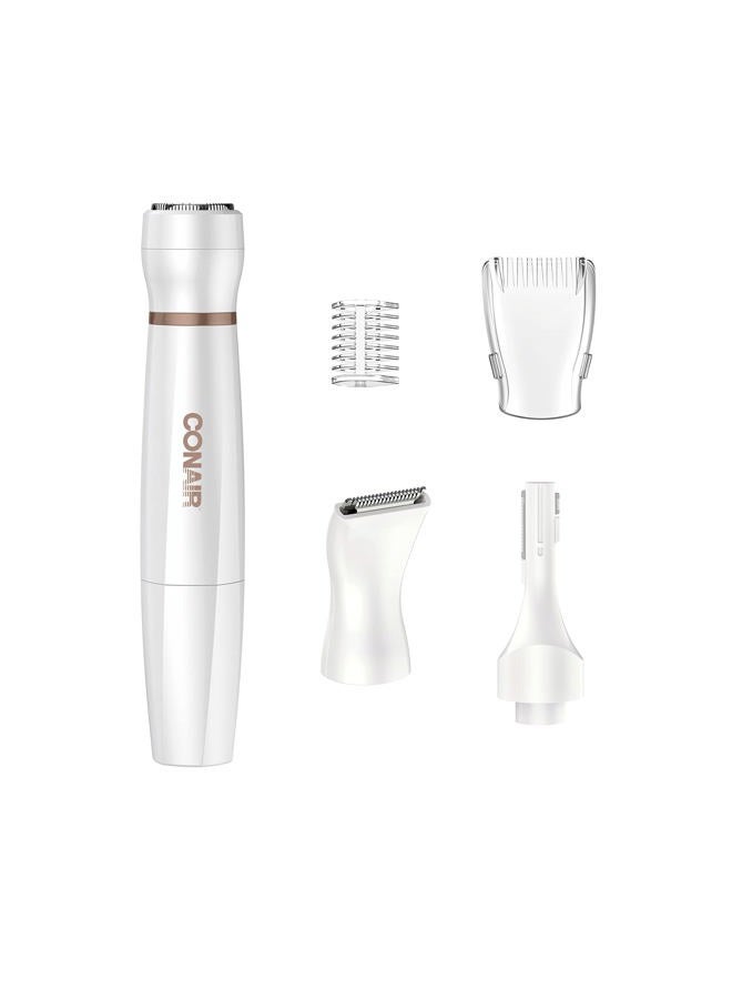 CONAIR All-In-1 Facial Hair Removal for Women, Cordless Electric Trimmer, Perfect for Face, Ear/Nose, Eyebrows, and Bikini Lines  - Image 1