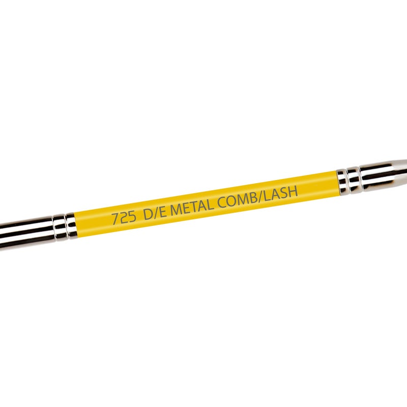 Bdellium Tools Professional Makeup Brush - Studio Series 725 Double End Metal Comb/Lash - With Soft Synthetic Fibers, For Prep Eyelashes (Yellow, 1pc) - Image 4