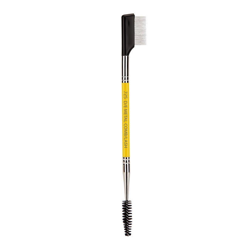 Bdellium Tools Professional Makeup Brush - Studio Series 725 Double End Metal Comb/Lash - With Soft Synthetic Fibers, For Prep Eyelashes (Yellow, 1pc) - Image 3