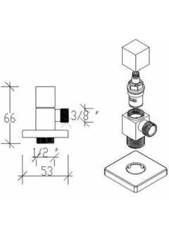 Tema 2 Pieces WC Quadro Bidet Faucet 69310  - Image 2