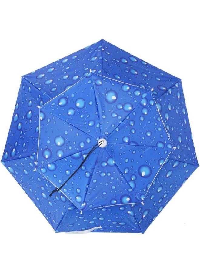 klarako 77cm Sunscreen Windproof HeadMounted Umbrella Top Folding Hat Umbrella Oxford Cloth - Image 2
