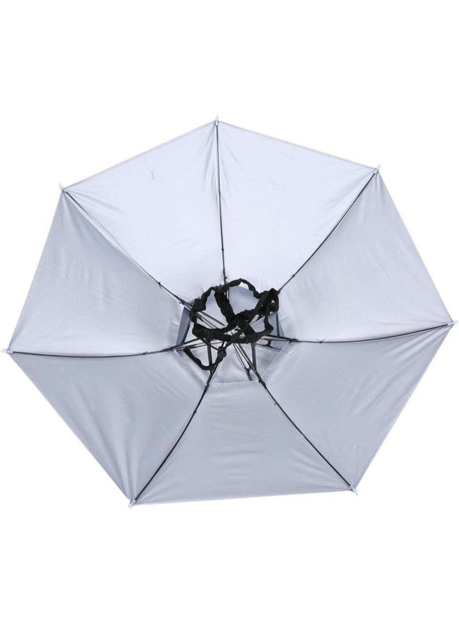 klarako 77cm Sunscreen Windproof HeadMounted Umbrella Top Folding Hat Umbrella Oxford Cloth - Image 4