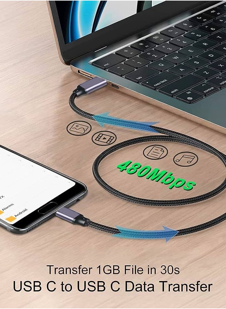 SMART SOURCE 【2M】100W USB C Fast Charging Cable, PD 3.0 5A USB-C to USB-C Cable, Compatible with iPhone 16 15, Series MacBook, iPad-Pro, Samsung S25 S24 S23 S22 Ultra Huawei, Google Pixel 7/6A PS5 Type C Cable  - Image 3