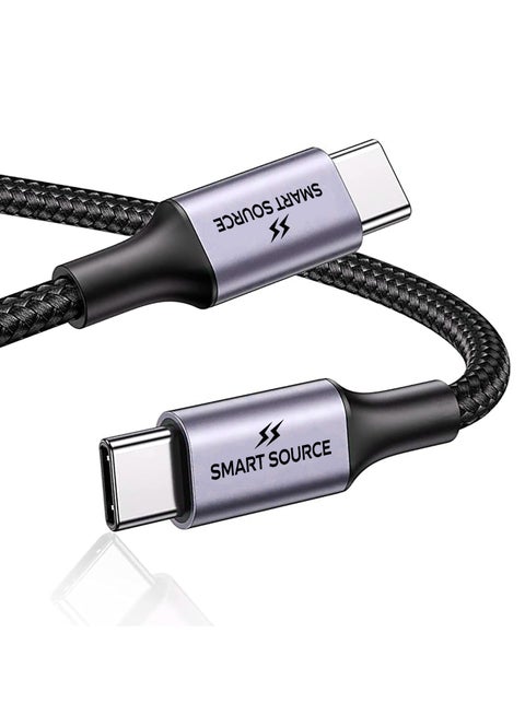 【2M】100W USB C Fast Charging Cable, PD 3.0 5A USB-C to USB-C Cable, Compatible with iPhone 16 15, Series MacBook, iPad-Pro, Samsung S25 S24 S23 S22 Ultra Huawei, Google Pixel 7/6A PS5 Type C Cable