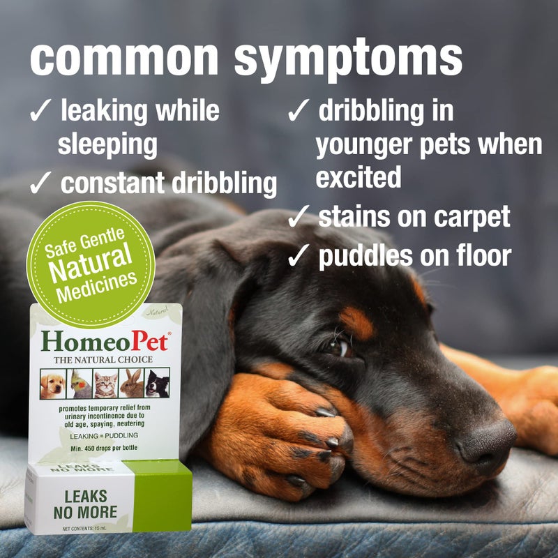 HomeoPet Leaks No More, Safe, Gentle, and Natural Cat and Dog Urinary Incontinence Relief, 15 Milliliters - Image 3