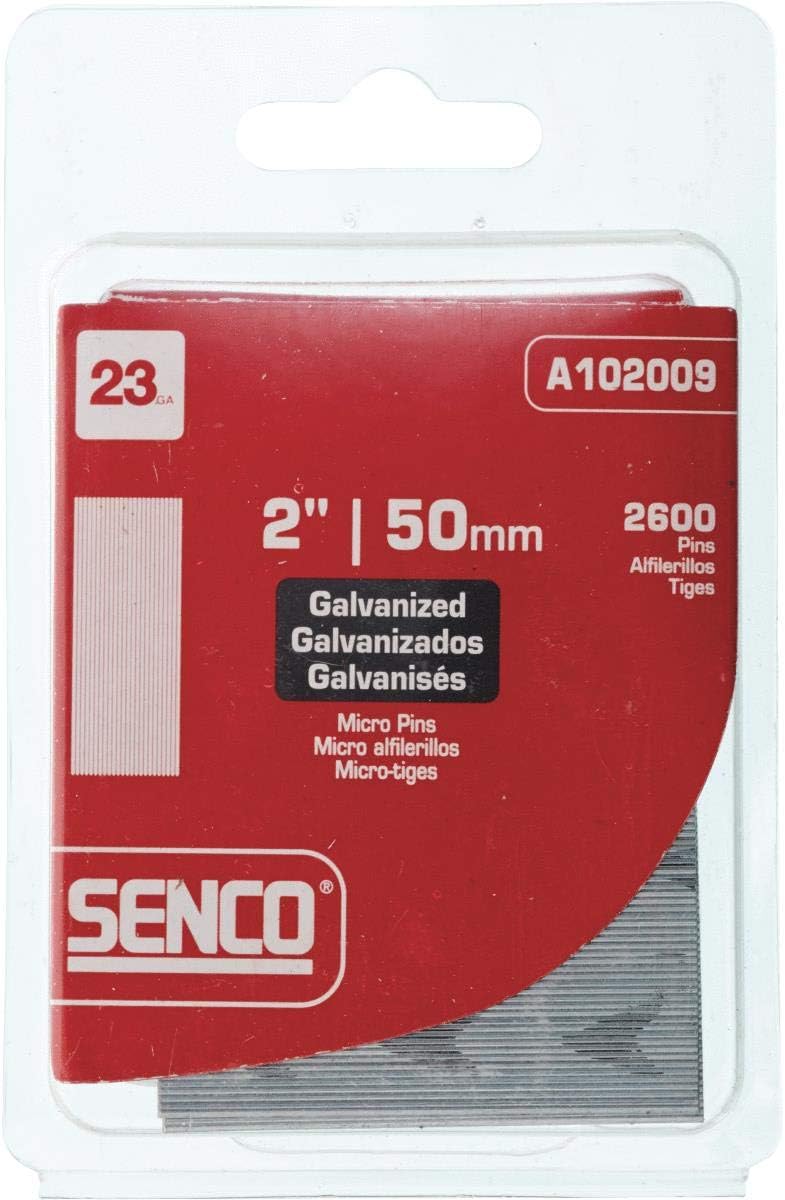 A102009 2" Electro Galvanized 23-Gauge Headless Pin Nails - 2600 per Package