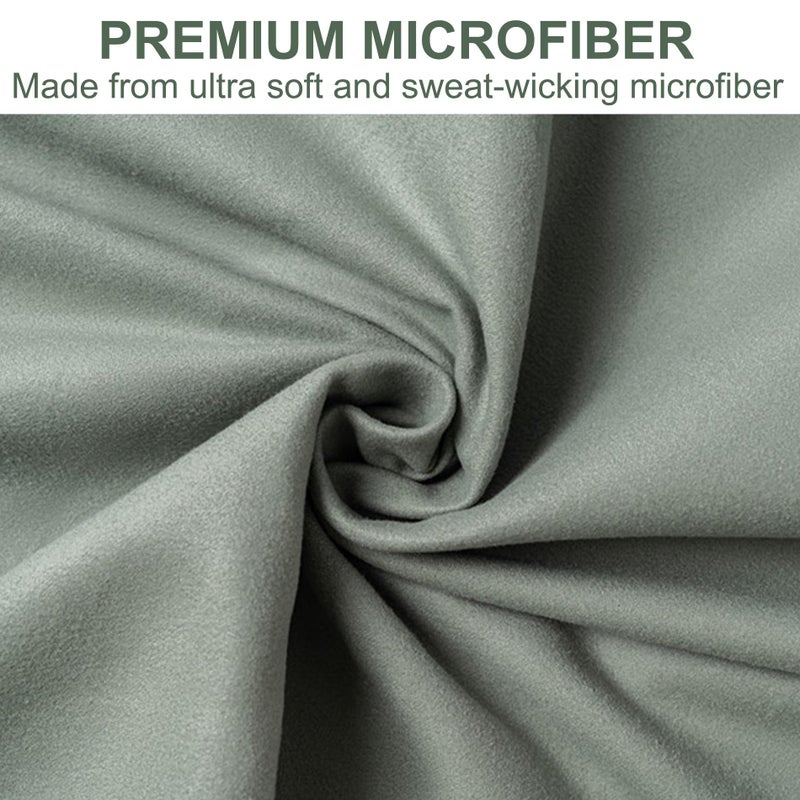 Aegero Camping Towel,2 Pack Microfiber Travel Sports Towel,Quick Dry-Super Absorbent-Ultra Compact-Ultra Soft-Lightweight.Suitable for Gym,Yoga,Trip,Beach, Shower, Backpacking,Pool(Army Green) - Image 3
