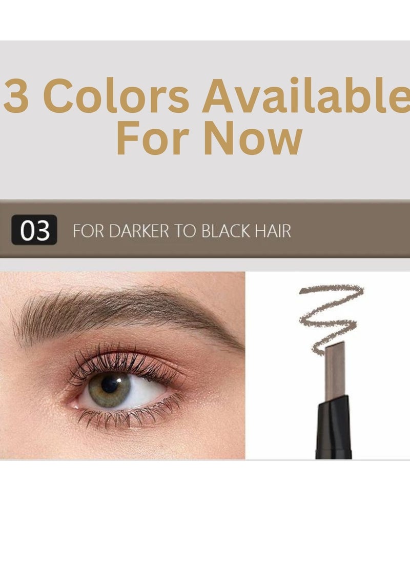 pudaier - 3 in 1 Eyebrow Pencil Eyebrow Cream Outline and Eyebrow Powder 3 in 1 Eyebrow Pencil Waterproof Eyebrow Pencil Makeup Kit for Beginners Easy to Apply Eyebrow Pen Dark Brown 03 - Image 1