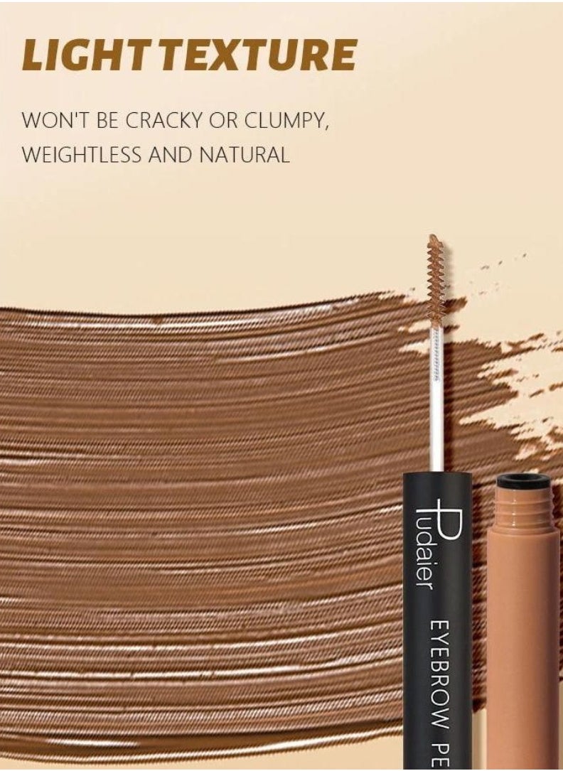 pudaier - 3 in 1 Eyebrow Pencil Eyebrow Cream Outline and Eyebrow Powder 3 in 1 Eyebrow Pencil Waterproof Eyebrow Pencil Makeup Kit for Beginners Easy to Apply Eyebrow Pen Dark Brown 03 - Image 1