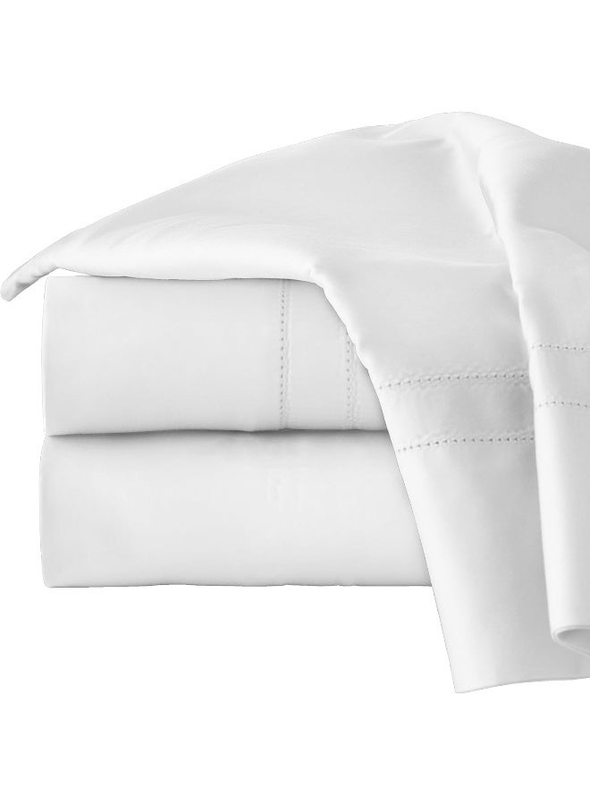 Pointehaven - 620-KWH 620 Thread Count Long Staple Cotton Deep Pocket Oversized Sheet Set, King, White - Image 1