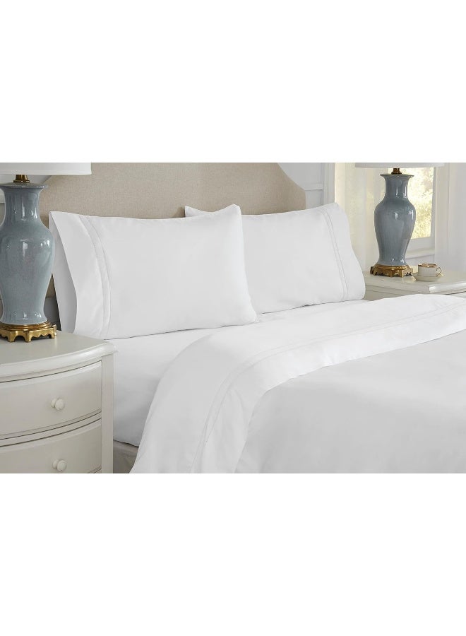 Pointehaven - 620-KWH 620 Thread Count Long Staple Cotton Deep Pocket Oversized Sheet Set, King, White - Image 2