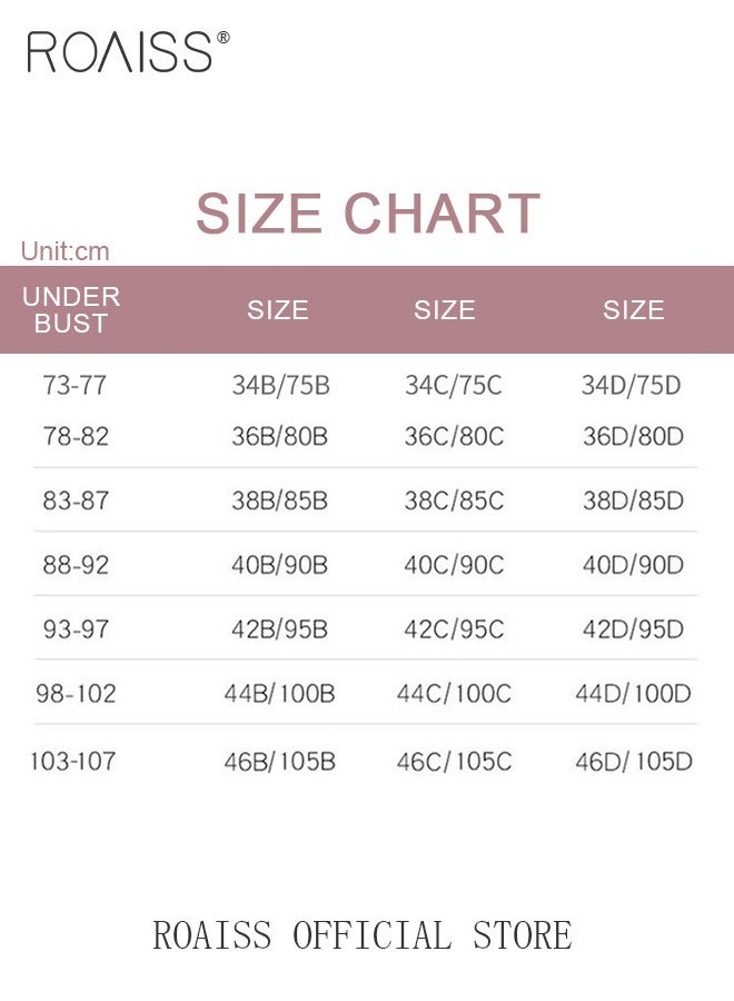 roaiss Large Size Women's Charm Lace Bras Push Up Daily Underwire Ultra Thin Three-quarter Cup Bras Leisure Comfort Soft Breathable Underwear Everyday Lingerie  - Image 3