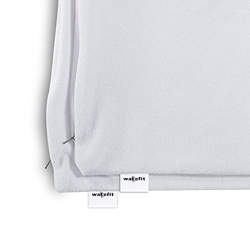 Wakefit Pillow Protector Waterproof | Terry Cotton | Pillow Inner Cover with Zip | 200 GSM | White-28x18 Inch | Set of 2 - Image 5