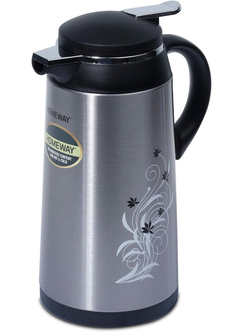 هومواي هوم واي - ترمس/قارورة حرارية، معزولة بجدار مزدوج بتفريغ الهواء، مناسبة للمشروبات الساخنة والباردة، مانعة للتسرب، تصميم مناسب للسفر والتخييم والنزهات - HW1183 (1.6 لتر) - Image 1